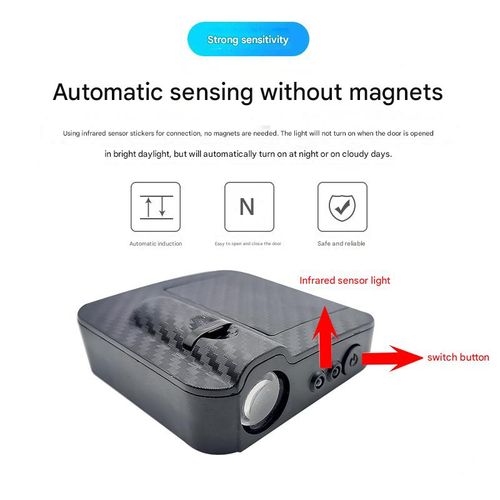 2PCS For Ford Door Projector Lights Laser Light New Crystal City Welcome Light Car Decoration Ambient Light(Battery Not Included)