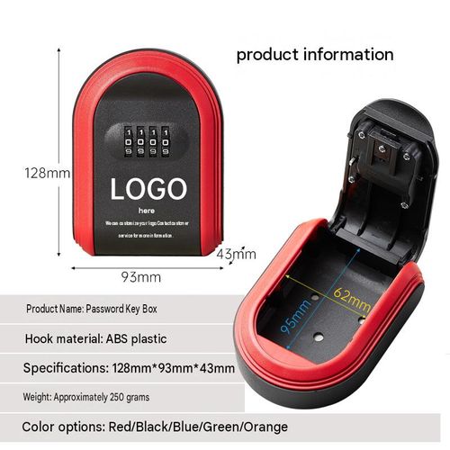Multifunctional Wall-Mounted Key Lock Box