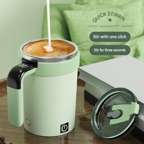 Smart Temperature-Sensing Magnetic Self-Stirring Thermal Cup