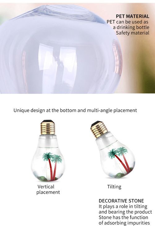Lightbulb Humidifier | High-Volume Mist Output | Desktop Air Humidifier