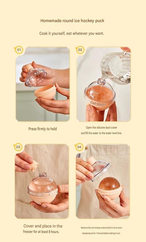 Ice Hockey Mold — Round Ice Cube Tray for Whiskey — Bulb-Shaped Spheres — Household Food-Grade Silicone Ice Maker