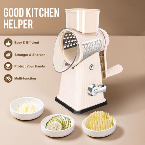 Multifunctional Hand-Crank Rotary Vegetable Slicer