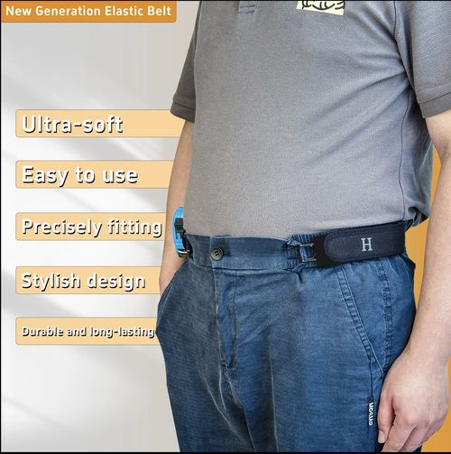 Best-selling, convenient, adjustable iron hook style lazy belt with Velcro closure, elastic, suitable for both men and women.