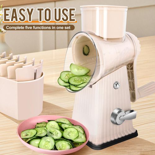 Multifunctional Hand-Crank Rotary Vegetable Slicer