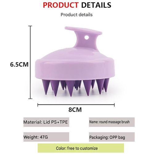 Silicone Scalp Massage Brush with Handle