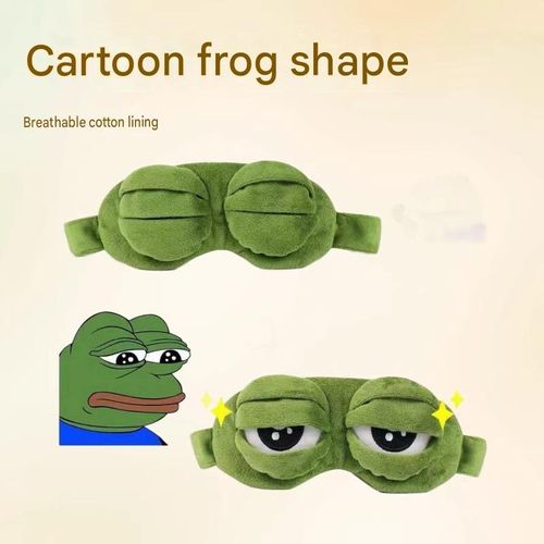 Cartoon frog-shaped eye mask