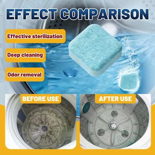 Washing Machine Cleaning Tablets — Daily Cleaner for Multiple Models: Removes Stains & Odors, Leaves a Fresh Scent