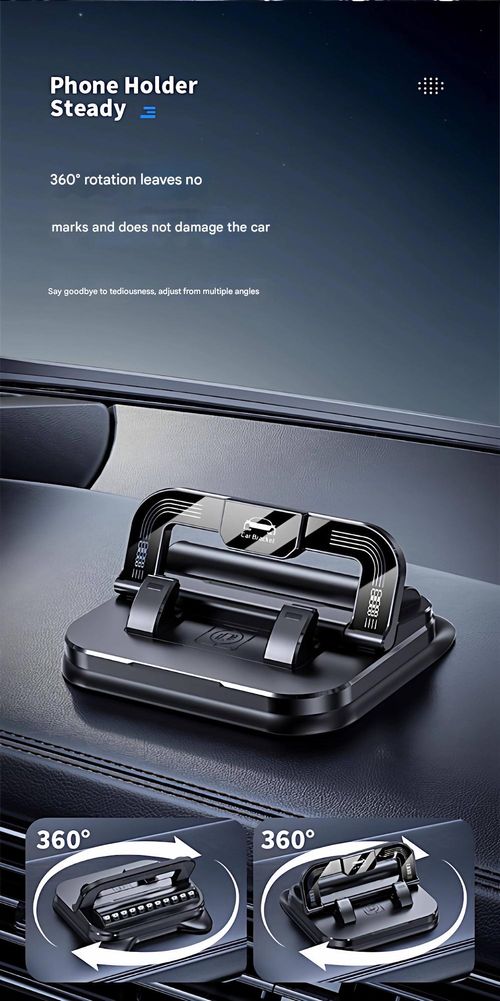 2026 Car Dashboard & Center Console Accessory: 2-in-1 Phone Holder & Parking Number Plate — Anti-Shake, Rotatable, and Portable