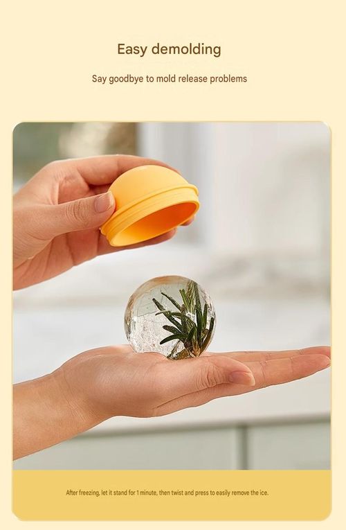 Ice Hockey Mold — Round Ice Cube Tray for Whiskey — Bulb-Shaped Spheres — Household Food-Grade Silicone Ice Maker