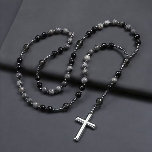 Women's Vintage-Style Statement Necklace — Unique, Non-Magnetic, Hand-Beaded Pendant Jewelry