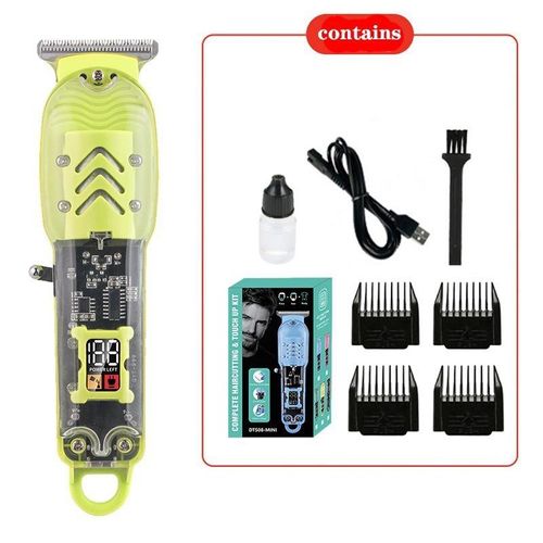 Hair Clipper with Transparent Body and LCD Charging Display