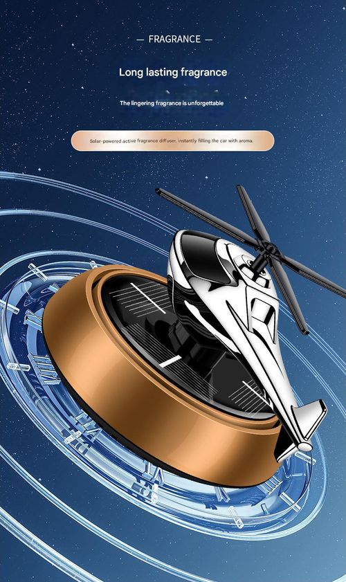 CaruoXiang Solar-Powered Car Air Freshener — Rotating, Scent-Diffusing, and Odor-Eliminating Car Dashboard Ornament
