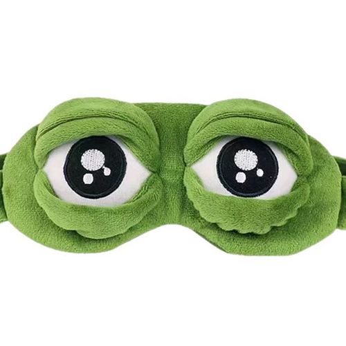 Cartoon frog-shaped eye mask
