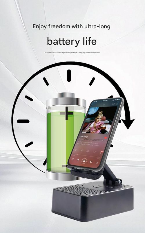 All-in-One Multifunctional Desktop Gadget: Universal, Foldable, and Portable — Featuring a Rotating Phone Stand, Bluetooth Speaker, and Power Bank