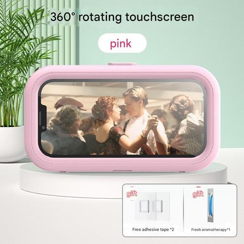 Bathroom Waterproof & Anti-Fog Phone Case — No-Drill Wall-Mounted Holder, The Ultimate Streaming Gadget — Rotatable, Kitchen-Friendly Waterproof Box