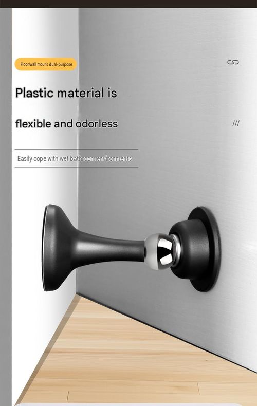 Drill-free strong magnetic door stop for bathroom doors