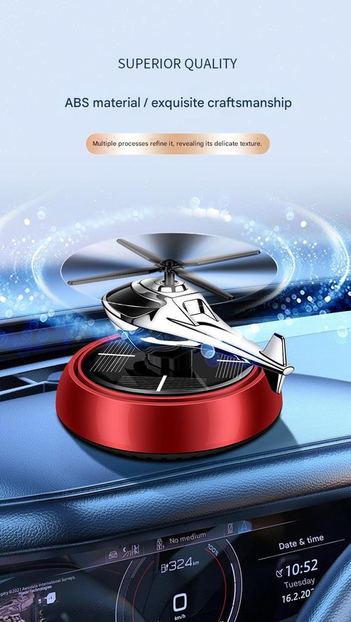 CaruoXiang Solar-Powered Car Air Freshener — Rotating, Scent-Diffusing, and Odor-Eliminating Car Dashboard Ornament