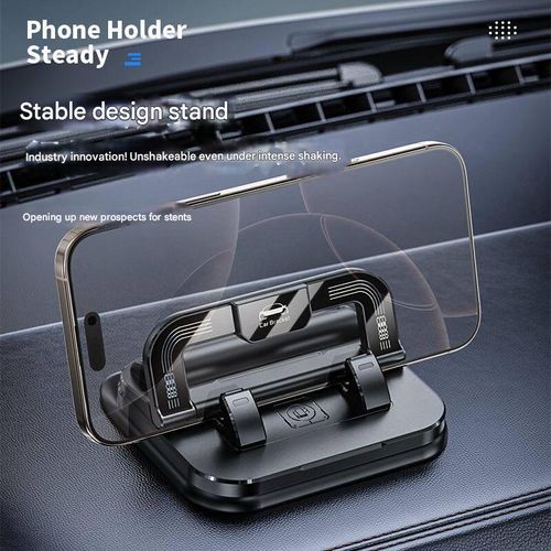 2026 Car Dashboard & Center Console Accessory: 2-in-1 Phone Holder & Parking Number Plate — Anti-Shake, Rotatable, and Portable