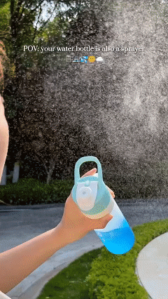Portable Spray Water Bottle (Unisex) – Multifunctional Cup for Students & Fitness  Sports (Tritan Plastic)