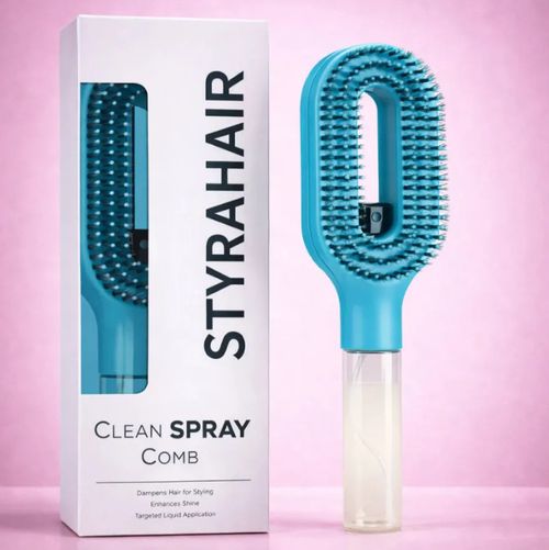Water-Spraying Smoothing Comb — One-Touch Spray to Tame Flyaways