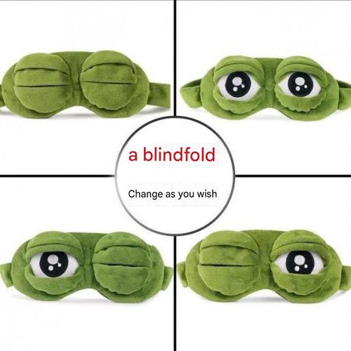 Cartoon frog-shaped eye mask