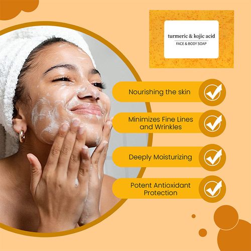 Lemon, Turmeric, and Kojic Acid Handmade Essential Oil Soap for Face and Body Cleansing (Facial and Bath Soap)