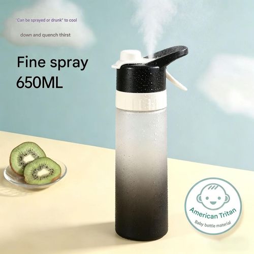 Portable Spray Water Bottle (Unisex) – Multifunctional Cup for Students & Fitness  Sports (Tritan Plastic)