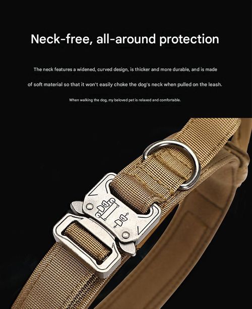 Heavy-Duty Tactical Dog Collar — Military-Grade Neckwear for Medium to Large Breeds — Thickened Training and Leash Collar