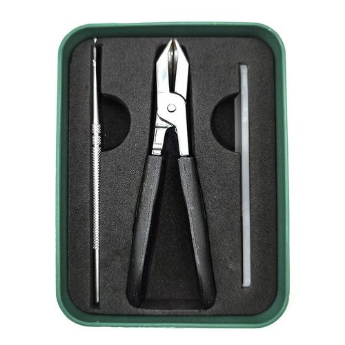Ultra-Sharp Angled Nail Clippers — Wide-Opening, Anti-Splatter Design — Premium Boxed 3-Piece Set — Specialized for Ingrown Nails & Cuticles