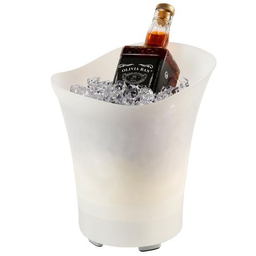 Wireless Bluetooth Speaker Ice Bucket — Multi-Color LED  Breathing  Light — Outdoor & Home KTV Lounge Style — PP Plastic Wine Barrel Speaker
