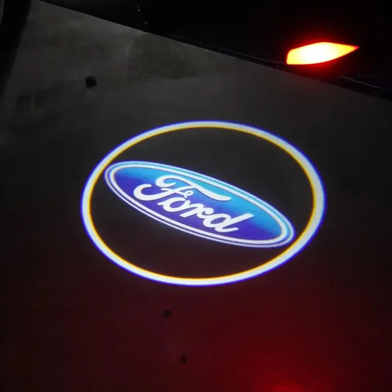 2PCS For Ford Door Projector Lights Laser Light New Crystal City Welcome Light Car Decoration Ambient Light(Battery Not Included)