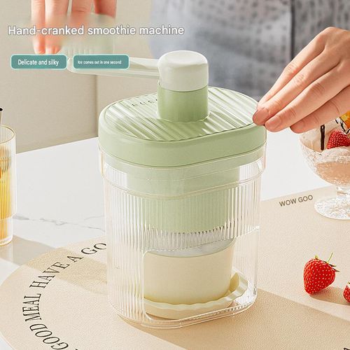 Portable Manual Shaved Ice Machine – Compact, Hand-Crank, Non-Electric – Ideal for Home Use and Stall Setups – Makes Fluffy Shaved Ice and Slushies