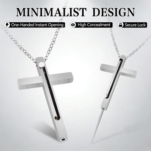 🔥HOT SALE🔥 COD！Women's Self-Defense Necklace Accessories: Portable Self-Defense Tools, Legal and Convenient Items, Hidden Weapon Necklace