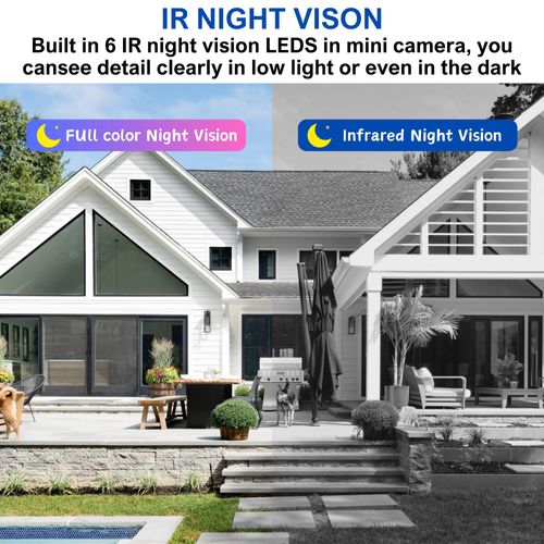 🔥HOT SALE🔥 COD！New Low-Power WiFi Camera: Compact, Plug-Free, High-Definition Night Vision Wireless Bluetooth Network Camera