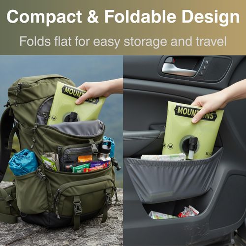 🔥HOT SALE🔥 COD！Portable Outdoor Folding Water Bag with Faucet Ideal for Travel Camping and Picnics Hand Carry Reinforced  Large Capacity Water Storage Bag