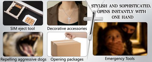 🔥HOT SALE🔥 COD！Women's Self-Defense Necklace Accessories: Portable Self-Defense Tools, Legal and Convenient Items, Hidden Weapon Necklace