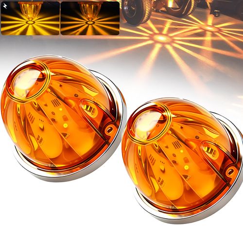 🔥HOT SALE🔥 COD！ Plastic Watermelon-Shaped LED Truck Side Lights (Constant On + Strobe) RGB Truck Parking Lights, Indicator Lights, and Chassis Lights