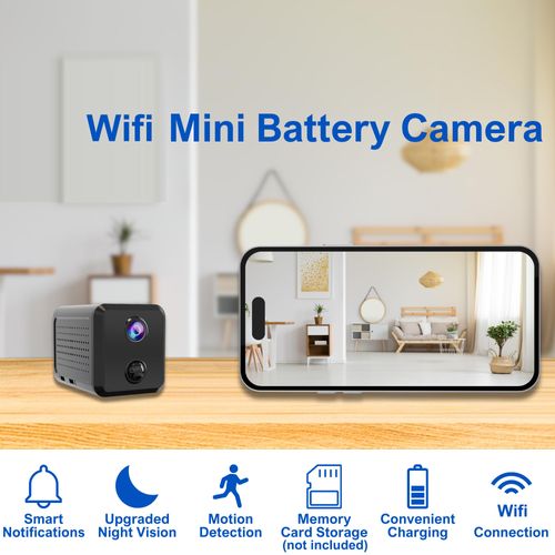 🔥HOT SALE🔥 COD！New Low-Power WiFi Camera: Compact, Plug-Free, High-Definition Night Vision Wireless Bluetooth Network Camera