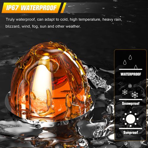 🔥HOT SALE🔥 COD！ Plastic Watermelon-Shaped LED Truck Side Lights (Constant On + Strobe) RGB Truck Parking Lights, Indicator Lights, and Chassis Lights