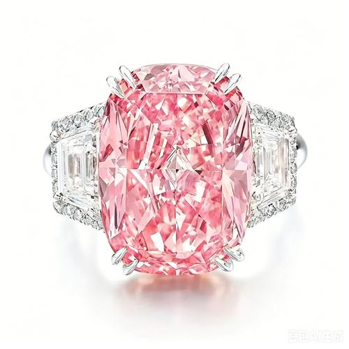 Pink Square-Cut Cubic Zirconia Rings