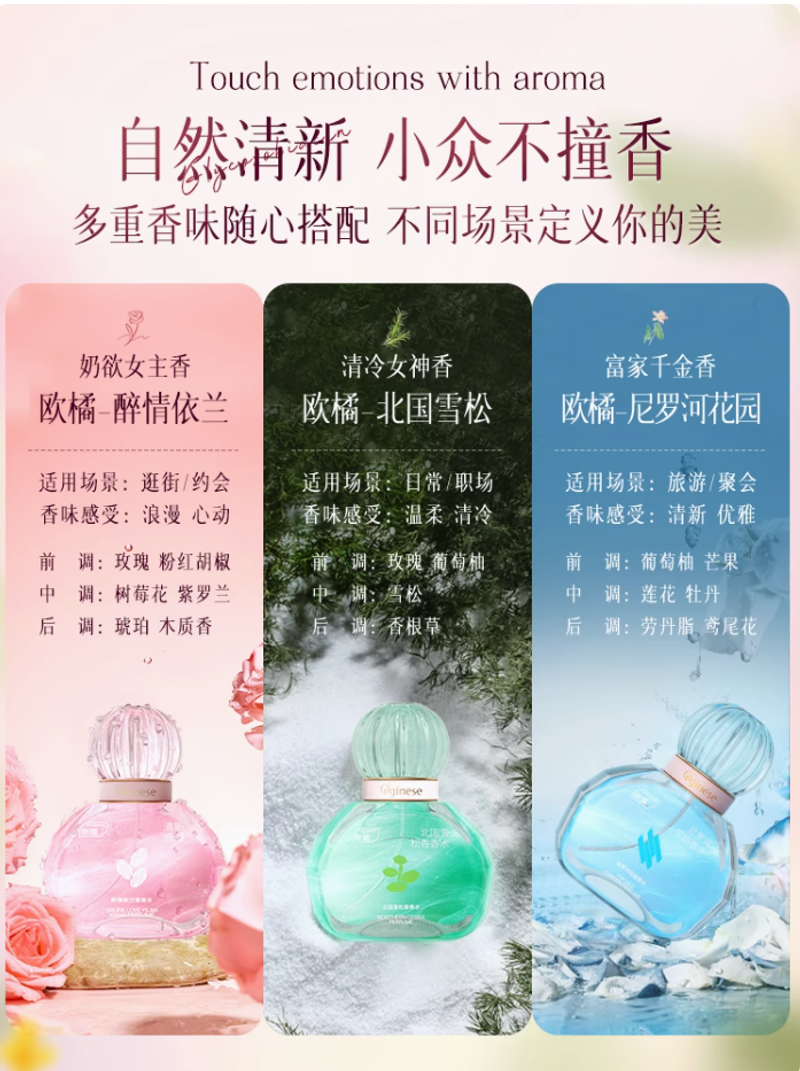 香水學生淡香小樣女士持久留香72小時無人區玫瑰