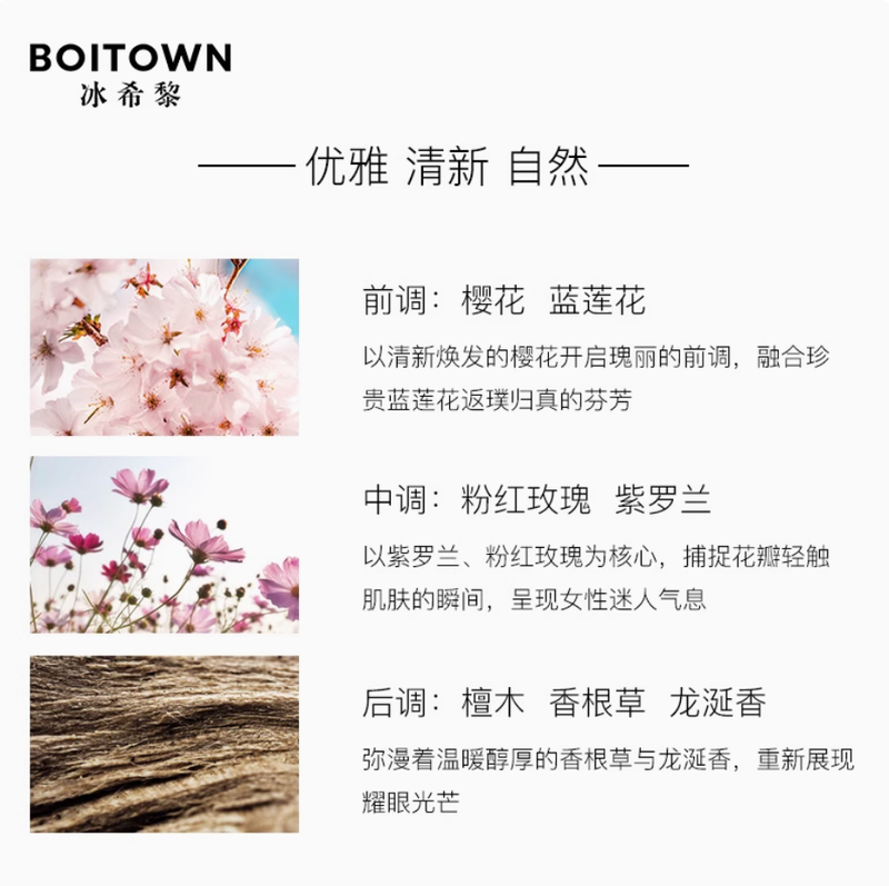 BOITOWN冰希黎金色戀人香水清新學生少女持久淡香