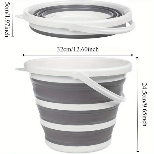 2.64Gal Collapsible Water Bucket, Portable Folding Plastic Bucket for Camping, Car Wash, Garden & Household Use, Lightweight Easy‑Clean Storage Container
