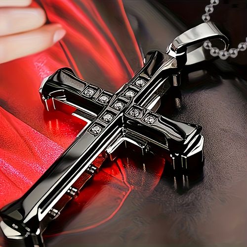 Unisex Dark Knight Cross Necklace