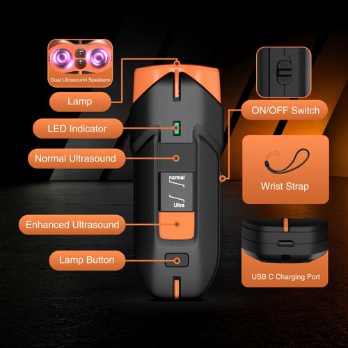 Dog Repeller Device with LED Flashlight