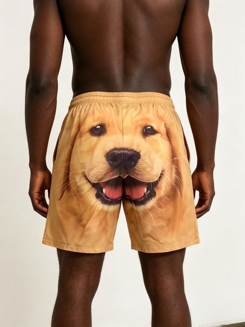 Golden Retriever Dog Head Shorts