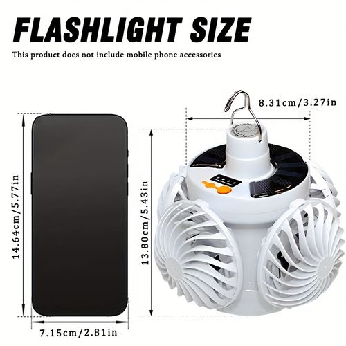 Solar Emergency Fan Light