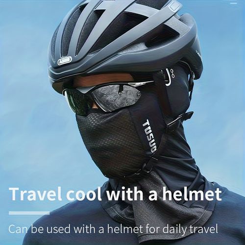 Ice Silky Fiber Fabric Head Cover Face Mask