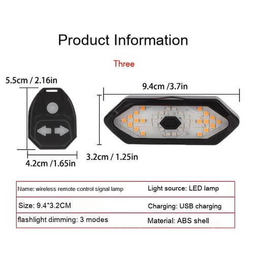 Bicycle Turn Signal Tail Light