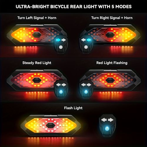 Bicycle Turn Signal Tail Light